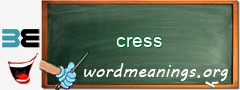 WordMeaning blackboard for cress